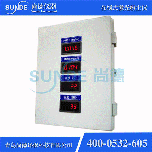 SN-F802 智能型在線(xiàn)式粉塵濃度檢測(cè)儀（PM2.5+PM10，帶外顯）
